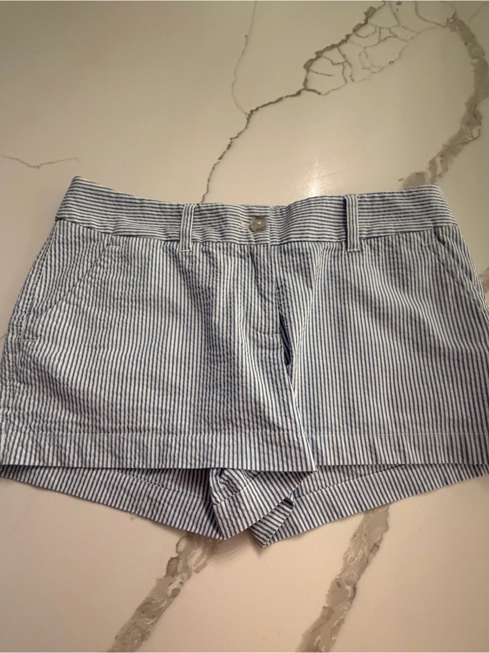 Southern Tide Blue and White Striped Women’s Shorts